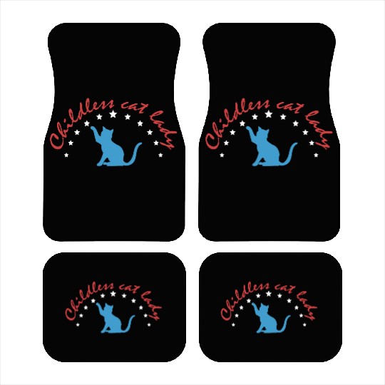 Vintage And Retro Funny Childless Cat Lady Car Mats