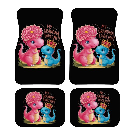 My Grandma Loves Me Car Mats