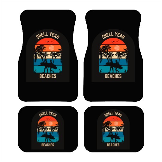 Beach Lover Shell Yeah Beaches Summer Holidays Sea Car Mats