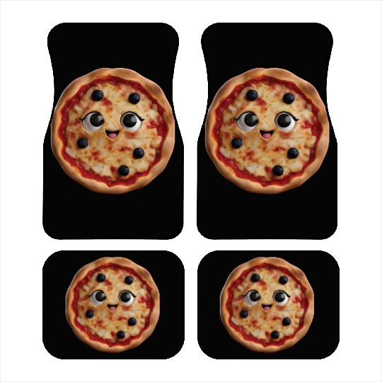 Happy Pizza Realistic Car Mats