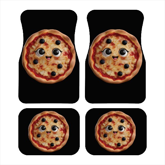 Happy Pizza Realistic Car Mats