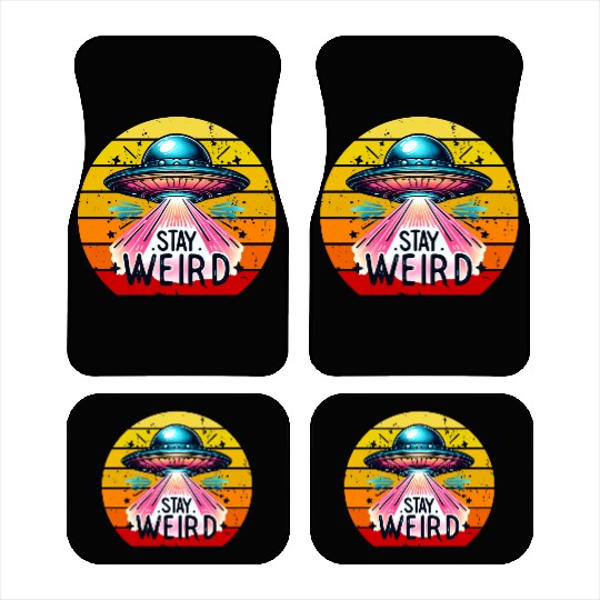Stay Weird Alien Car Mats