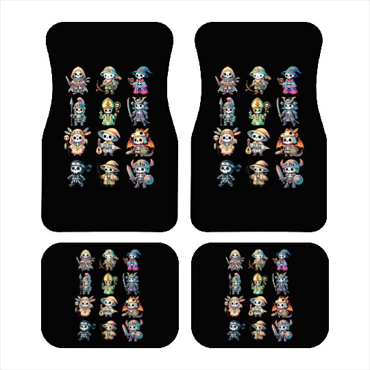 Skeleton Adventure Dungeon Characters Fantasy Car Mats