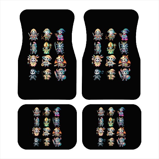 Skeleton Adventure Dungeon Characters Fantasy Car Mats
