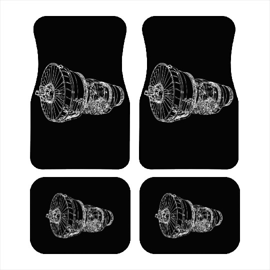 Aircraft Jet Engine Airplane Car Mats