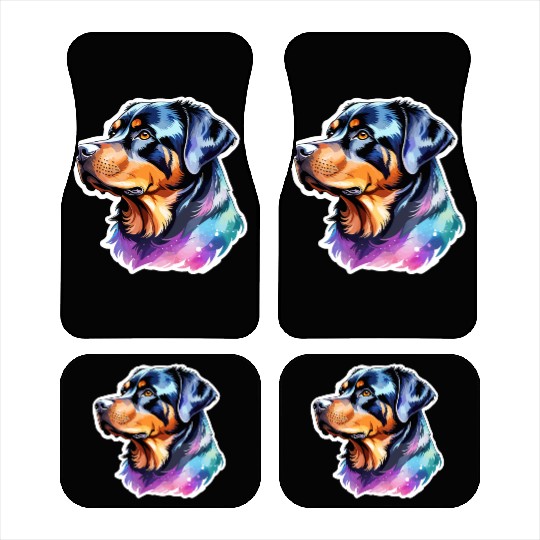 Rottweiler Watercolor Car Mats