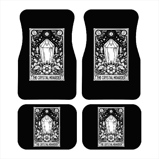 Crystal Hoarder Tarot Card Car Mats