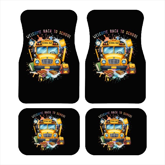 Welcome back to school School Bus Car Mats