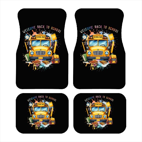Welcome back to school School Bus Car Mats