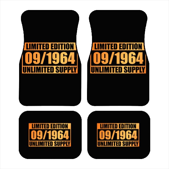 60th birthday Limited Edition - ꝏ Supply 09/1964 Car Mats