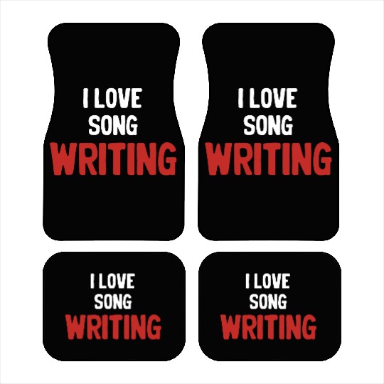 I Love Song Writing Writer Karaoke Guitarist Car Mats