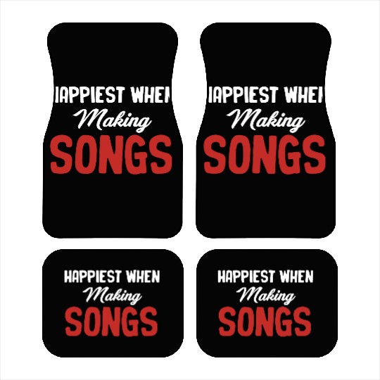 Happiest When Making Songs Writer Karaoke Car Mats