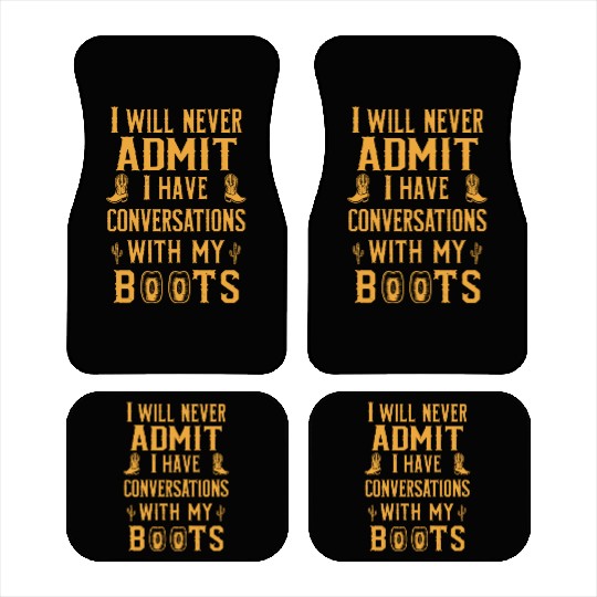 Cowboy Lifestyle Western Theme with Horses and Car Mats