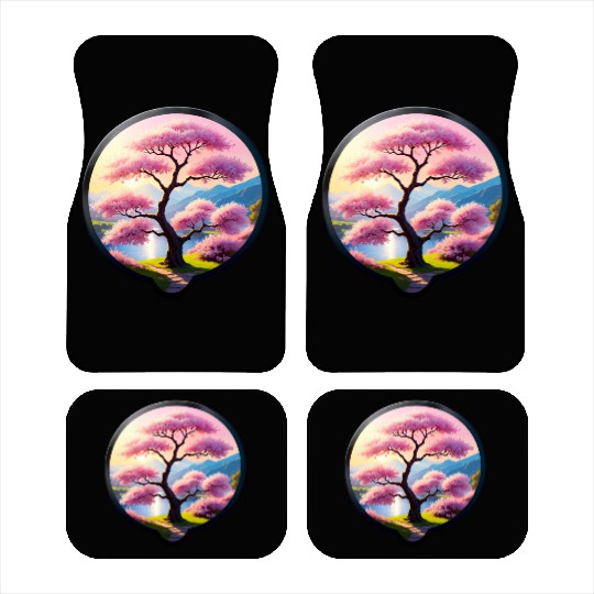 Blooming Cherry Blossom by Riverbank Car Mats