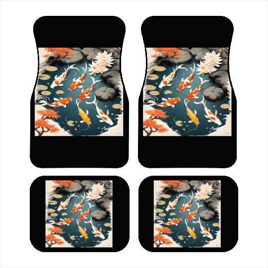 Koi Pond 2 Car Mats