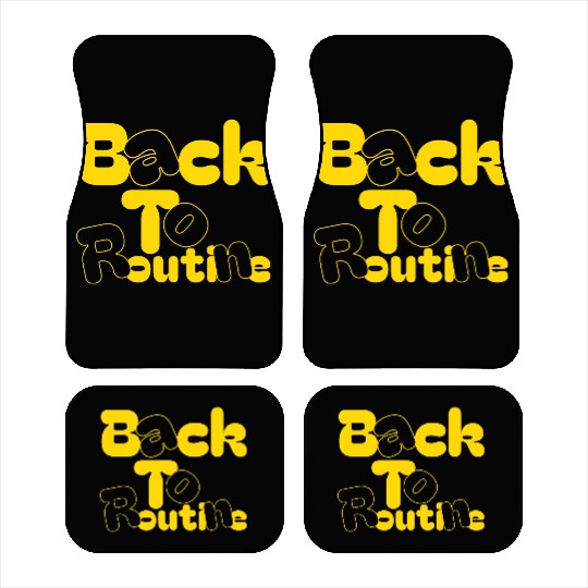 Back to routine Car Mats, back to school gift
