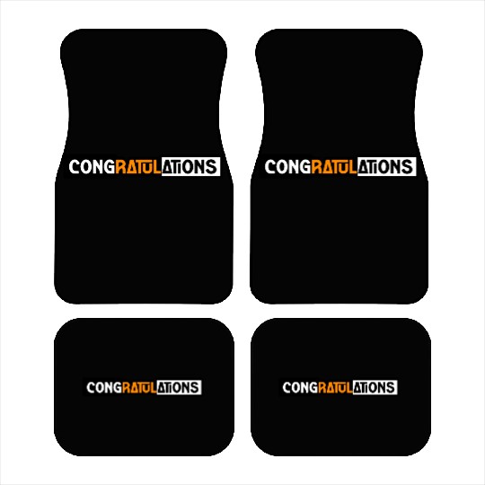 CONGRATULATIONS Car Mats Car Mats