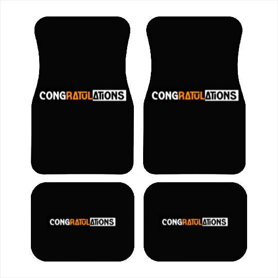 CONGRATULATIONS Car Mats Car Mats