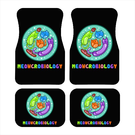 Meowcrobiology Cat Meow Microbiology Science Car Mats