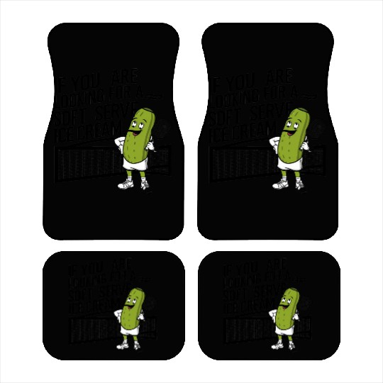 pickle character plays tennis Car Mats
