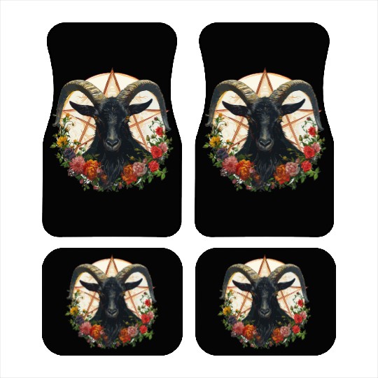 Goat Lucifer Occult Devil Satan For a Heavy Metal Car Mats