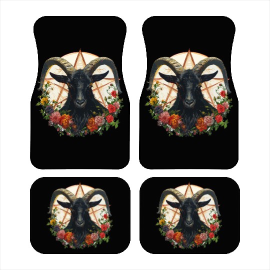 Goat Lucifer Occult Devil Satan For a Heavy Metal Car Mats