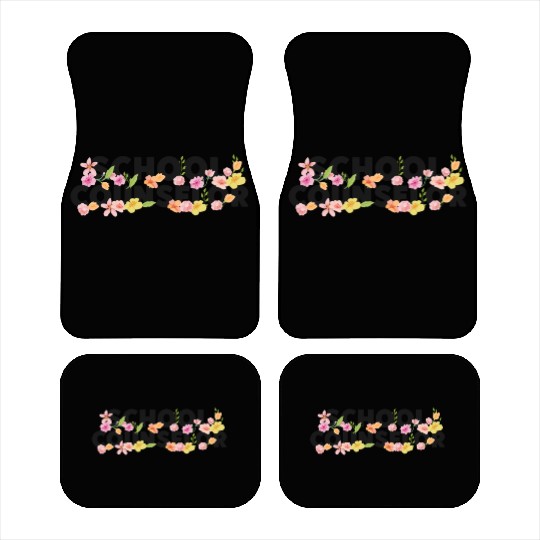 School Counselor Flower Floral Car Mats