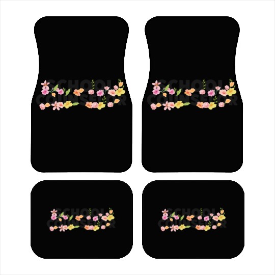 School Counselor Flower Floral Car Mats
