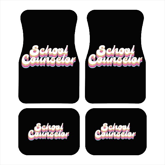 School Counselor Retro 80s 90s Car Mats