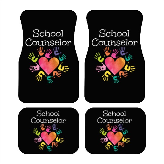School Counselor Heart Car Mats