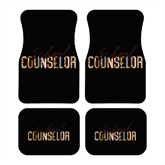 School Counselor Leopard Cheetah Car Mats