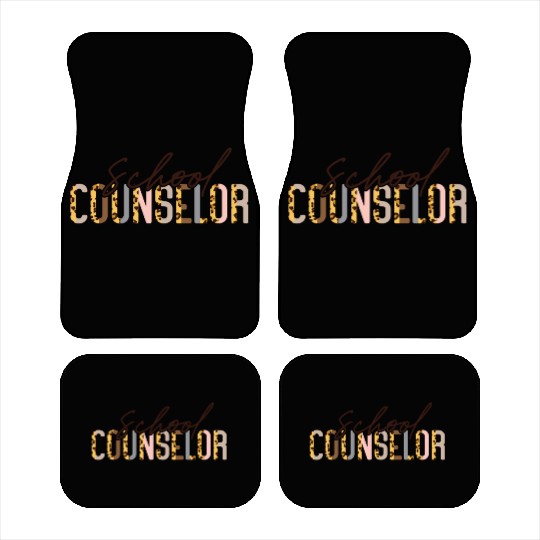 School Counselor Leopard Cheetah Car Mats