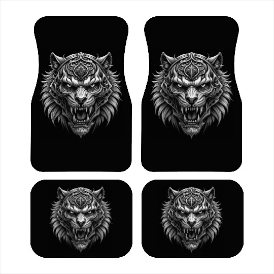 vector illustration tiger demon Car Mats