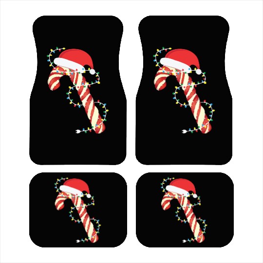 Christmas Candy Cane Santa Xmas Kids Toddler Youth Car Mats