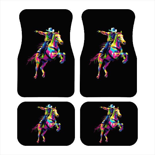 Rodeo Barrel Racer Barrel Racing Horseback Riding Car Mats