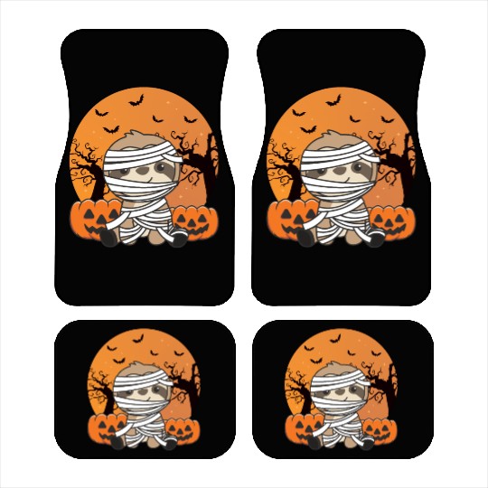 Sloth Mummy Pumpkin Sloths Happy Halloween Car Mats