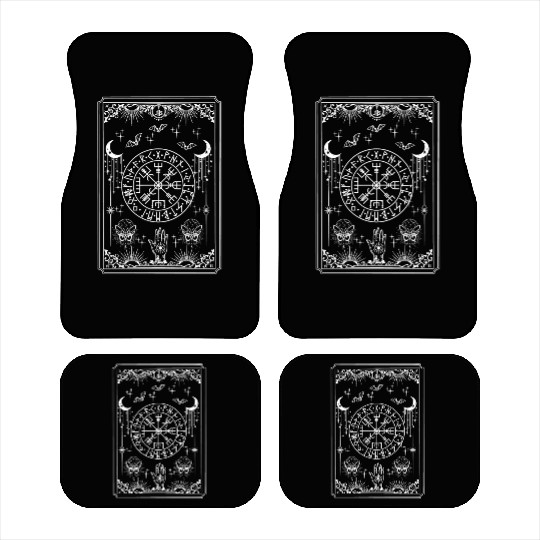 Tarot Card Magic Symbol Celestial Moon Witchy Car Mats