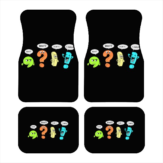 Punctuation Party English Teacher Wait What Stop F Car Mats