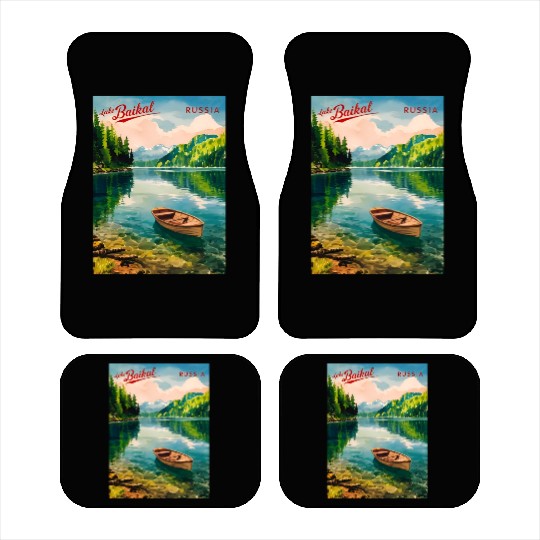 Vintage Travel Lake Baikal Russia Retro Scenic Car Mats
