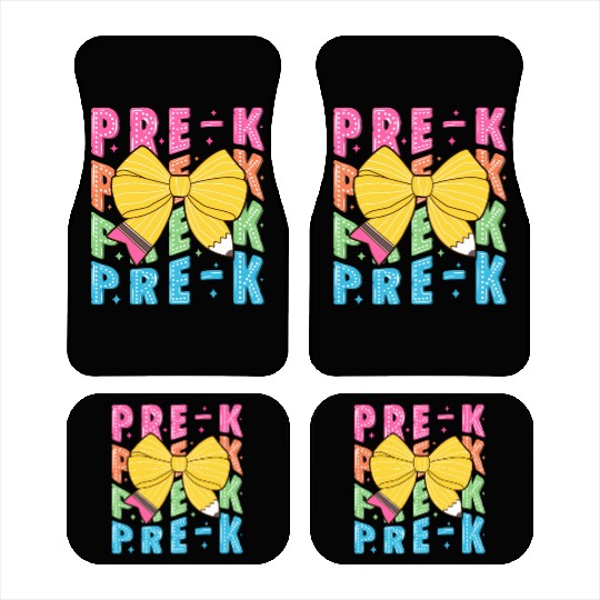 Retro Coquette Pre-K Teacher Student Funny Back To Car Mats