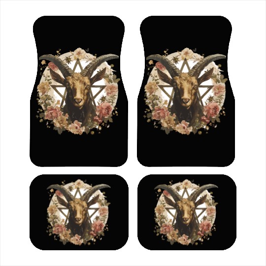 Goat Lucifer Occult Devil Satan For a Heavy Metal Car Mats