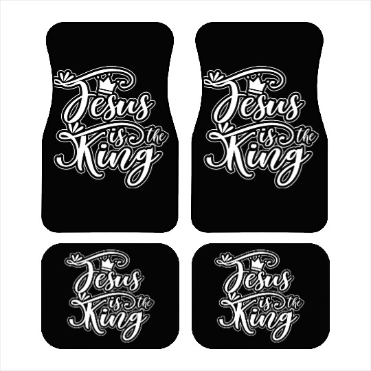 Jesus Is King Love Jesus Christian Christmas Car Mats