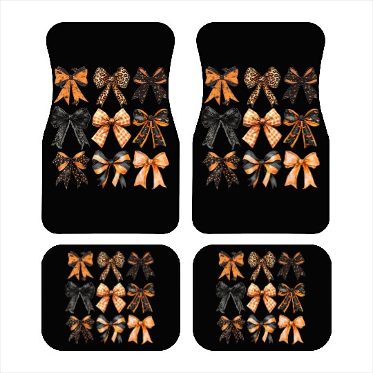 Coquette Halloween Bow Girly Spooky Season Hallowe Car Mats