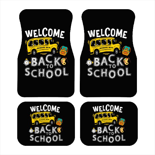 Welcome Back To School Funny School Bus Teachers K Car Mats