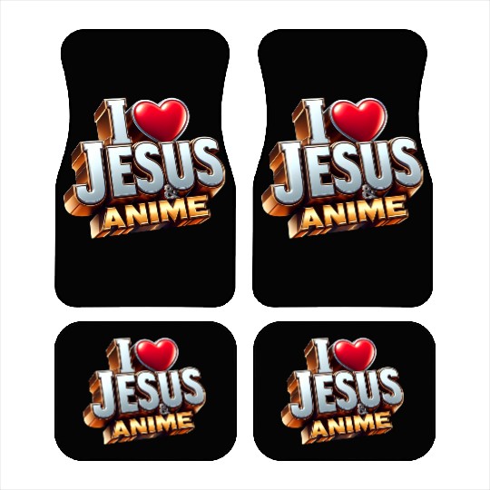 I Love Jesus & Anime Car Mats