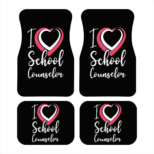 School Counselor Heart I (Heart) Car Mats
