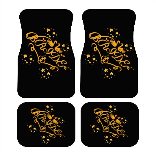 Gold Bride Honeymoon Car Mats Bachelorette Party Gift