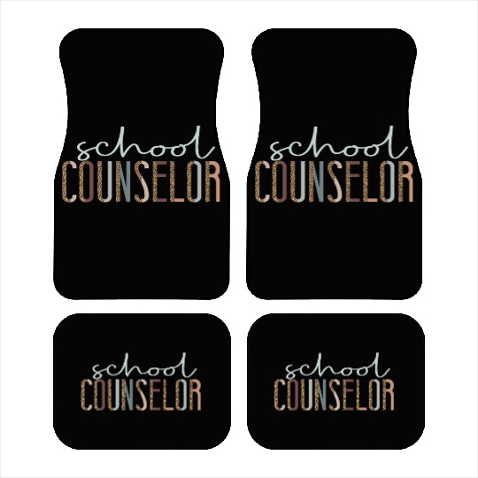 School Counselor Leopard Cheetah Car Mats