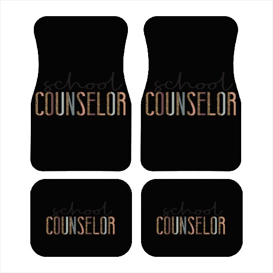 School Counselor Leopard Cheetah Car Mats