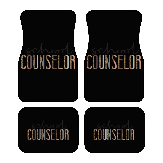 School Counselor Leopard Cheetah Car Mats